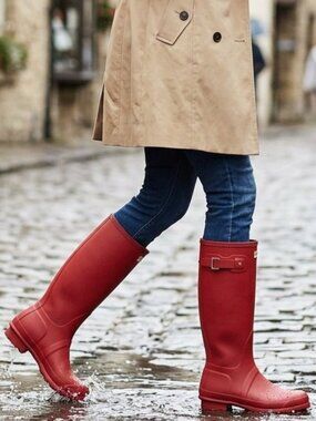 Hunter Original Pink Sz 5/36 Tall Rubber Waterproof Military Rain Boots